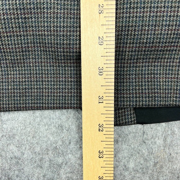 Ralph Lauren Blazer Mens 44R Gray Houndstooth Wool Sport Coat LRL VTG Canada - Picture 13 of 15
